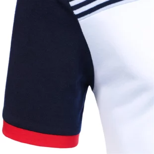 New Men Polo Men Summer Shirt Contrast Color Short Sleeve Lapel Polo Shirt Tops Clothing Streetwear Casual Fashion Men Polo 5 kf H64f2b7113b23471aa44921c0ff49bb358