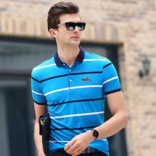 High quality polo shirt New summer brand cotton men's polo shirt Business casual short sleeve striped shirt polo men tops polos 4 kf H7fcd2e2529a047eca14daccb19a414d3i