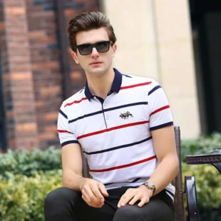 High quality polo shirt New summer brand cotton men's polo shirt Business casual short sleeve striped shirt polo men tops polos 3 kf Hadc9a4b403ab43359f34d78ecf1b827bC