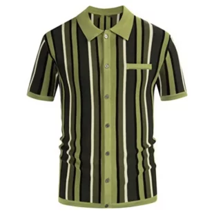2024 Men's Summer Casual Knitted Shirts British Retro Stripe Patchwork Knitted Short Sleeve Jacquard Business Polo Shirts Male 5 kf S0c4f8648b2e04c4fa2238973b857d81bP