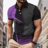 Men's Summer Short-Sleeved Polo Casual Striped Printed Sports Top Comfortable Breathable Fashionable Men's Shirt Machine washabl 7 kf S0d682598525940838823da9ecc1f3e92p