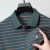 Men's Casual and Fashionable Striped Short Sleeved Polo Shirt Summer Comfortable Sweat Absorbing Breathable and Versatile Top 5 kf S112f026558684013bbb362d3b5e2c948F
