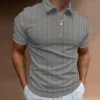 Summer Men Casual Short Sleeve Stripe Zipper Polo Shirt Men Fashion Golf Polo Shirt Elasticity Comfortable Polo Shirt Tops 7 kf S1ad64f425c294fa0bbc85cfd481d1478F