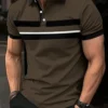 Men's Polo Shirt Button Collar Short Sleeve Pullover Summer Casual Sports Solid Color Striped Lapel Trend Men's T Shirt Tops 6 kf S27173a9165d34b949bcc0660efff2d30o