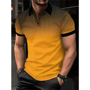 Retro Geometry Polo Shirt For Men Colorful Stripes Pattern 3D Printed T-Shirts Summer Loose Lapel Top Button Short Sleeve Tees 4 kf S2a5042e6142f4505a00bc0b2f5154124r