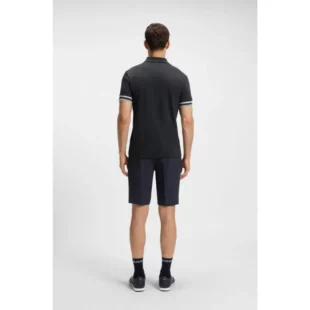 BOSS | Slim-fit polo shirt in cotton with striped collar 3 kf S392d4ddf6c944751b94642aed818b1a8M