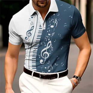 Men's Striped Polo Shirt Black And White Striped 3D Printed Retro Men's Short-Sleeved Plus Size Polyester Street Summer Shirts 1 kf S3cb12ac6b4e8428196d7bd8c831f78eaH