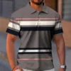 Colorful Stripes 3D Printed Polo Shirt For Men Geometric Color Block Pattern T-Shirt Casual Lapel Tops Loose Short Sleeve Tees 6 kf S3d7e58b3f4924056bc8f8057508ec525J
