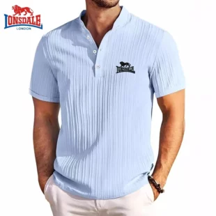 New Men's Embroidered Brand Striped Short Sleeved Henry Polo Shirt Summer Trend Luxury Fashion Casual Breathable T-shirt Top 1 kf S426790063222496b93106505886161226