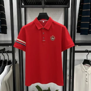 High end brand men's short sleeved polo shirt with classic stripe design top summer fashion embroidery breathable casual T-shirt 4 kf S464619bebf6d4781a3420d277ff0bc28r