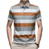 Summer new large size ice silk seamless men's polo shirt high quality brand short sleeve casual striped lapel POLO shirt men 1 kf S4ab1b05223704ea2b0c1de37ca092ebdb