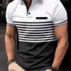 Men's Polo Shirts Golf Shirt Business Classic Short Sleeve Striped Buttons Polo Shirts Men's Color Block Summer Casual Wear 4 kf S5aceccda5cf64e449da3f2c76b478b0dk