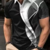 Optical Illusion Men's Fashion Golf Polo Casual 3D Print Polyester Short Sleeve Turndown T-Shirts Micro-elastic Lapel Polo shirt 6 kf S5d48b05e02c34496b0fc4540844c4cc2s