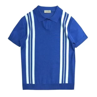 Trendy Striped Polo Shirt For Men Casual Loose Fit Short Sleeves Summer Japanese Style 2023 New Arrival Youth Fashion 4 kf S616438c2e8b049a3bd9d4f8f30291653f