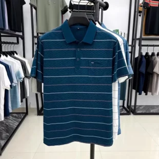 Fashion brand classic striped short sleeve polo shirt men new high-end brand personalized jacquard luxury pocket casual T-shirt 3 kf S61f1865a033b4d2b8debef9cb390526cD