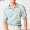 2025 Men's Summer Polo Shirts Clothing Luxury Jacquard Knitted V Neck Short Sleeve Polo Shirt Leisure Breathable Knitwear Tops 3 kf S652a4697c22c48d4a8229dcd2d5541bdp