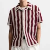 Men's French Retro Striped Knit Polo Shirts Sweater Crochet Flower Short Sleeve Tops Summer Hollow Polo Shirt For Male Outerwear 1 kf S6c6d443b586848b09ae43eb733fbfb2fJ