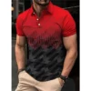 Retro Geometry Polo Shirt For Men Colorful Stripes Pattern 3D Printed T-Shirts Summer Loose Lapel Top Button Short Sleeve Tees 2 kf S6f517559f3cd42cb98ace8bba55e38dfQ