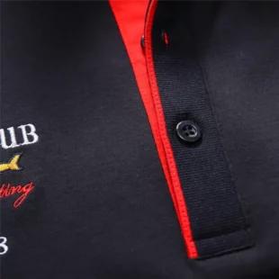 TACE&SHARK Casual Shark Flag Embroidery Short Sleeve Polo Shirts Fashion White Dark Blue Camisa Polo Homme Men Clothing Plus 4 kf S7ec846305c0746af9ababf4f03e8a7bar