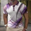 Fun Stripes Pattern Polo Shirt For Men Colorful Gradient 3D Print Tees Summer Casual Street Short Sleeve Loose T-Shirt Lapel Top 6 kf S822c3dc67b9a415180569cfa4b4cf06aJ