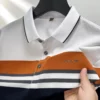 High end fashion brand polo shirt striped short sleeved men's 2024 summer letter print comfortable and breathable casual T-shirt 7 kf S84ccf4715c8b474eaf62dcd178a14642v