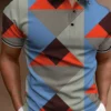 Men's Striped Block Button Polo Shirts Casual Short Sleeves Men Male Polo Tee Shirt Mens Tops Street Mans Golf Clothing Clothes 7 kf S889640d76dcc42faac0b0557f860eefd4