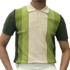 2024 Summer Contrast Color Knitted Polo Shirts Men Green Stripe Turn-down Collar Tops for Men Slim Fit Casual Business Polos 6 kf S895c0bbd1ce546c4bb99ef8628211660W