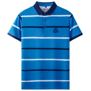 Fashion striped short sleeve men polo shirt summer trend brand letter embroidery design business casual breathable Paul T-shirt 5 kf S8a4a634356c64cb0bbf9bcba598ae5bea