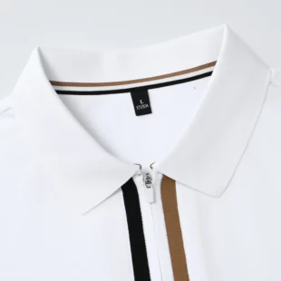 Fashion brand silk cotton breathable polo shirt short sleeved men's top summer new minimalist striped high-end casual T-shirt 4 kf Sa295c8a4e21d467dbefdae25a1a434c2w