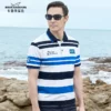 Summer New Embroidery Men's Striped Polos Short Bruce&Shark Casual Fashion Blue T-shirt Loose Breathable Men's Red Tee Size 4XL 2 kf Saa5319ae8fe742bfb7a2d852043e394cF