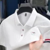 High end brand dog embroidery polo shirt short sleeve summer fashion colorful stripe decoration cuff comfort trend men's T-shirt 6 kf Saca3c39470a748f494160b4486ac5e06N