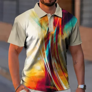 2024 Men's Polo Shirt 3d Technology Line Short Sleeve Golf Sport Shirts Summer Casual Man Clothes Oversized Polo T-Shirt For Men 2 kf Sacea8d36369146de8e61ced9cd4290c0T
