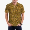 Tiger Print Design Casual T-Shirts Gold Stripes Polo Shirt Turn Down Collar Trending Shirt Beach Man Pattern Plus Size 4XL Tops 6 kf Sae241020eb1447b5823335ac051362edm