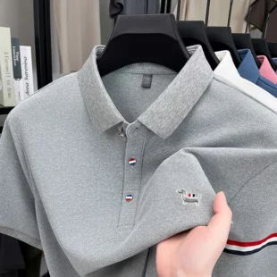 Fashion puppy embroidery men's short sleeve polo shirt luxury brand striped decoration summer breathable business casual T-shirt 2 kf Saef2b7e07b0b4490b7807a0cd3ee377bL