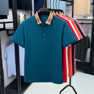 High quality striped lapel short sleeve T-shirt men's summer comfort fashion trend loose casual new breathable luxury polo shirt 4 kf Sba669c91a156415eab426d33e58cf1f68