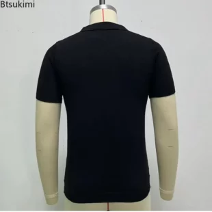 2025 Men's Summer Polo Shirt Short Sleeve Polo Business Party T Shirt High Quality Men's Polo Shirt Streetwear Casual Knit Tops 5 kf Sc07467fbc2a8498795040417b438debcQ