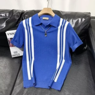 Trendy Striped Polo Shirt For Men Casual Loose Fit Short Sleeves Summer Japanese Style 2023 New Arrival Youth Fashion 1 kf Sc369f99e50194080be4b46e0537d75e3I