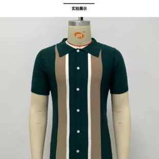2025 Men's Summer Polo Shirt Short Sleeve Polo Business Party T Shirt High Quality Men's Polo Shirt Streetwear Casual Knit Tops 2 kf Sc99bef37b63e45dbb98dd20952ca2d613