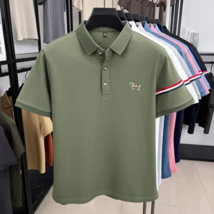 Fashion puppy embroidery men's short sleeve polo shirt luxury brand striped decoration summer breathable business casual T-shirt 5 kf Scaad681b1b9e4656b74f6da1528ce161D