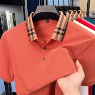 High quality striped lapel short sleeve T-shirt men's summer comfort fashion trend loose casual new breathable luxury polo shirt 3 kf Sd8ea92bdf3fd4c0e85669879df5cb7b1D