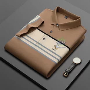 Luxury Embroidery Men's Polo Shirt Summer Thin Breathable 95%Cotton Hip-Hop Harajuku Black Lapel Short-Sleeved Tops Male M-4XL 2 kf Sdae369e61a0941b3a0bfb2f408860784z