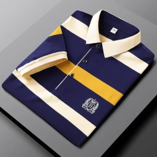New Summer Men Classic Striped Polo Mens Cotton Short-Sleeved Embroidered Business Casual Hot Polo Shirt Male Dropshipping 3 kf Se9aa3c9e6c154e76915531f541e9d6535