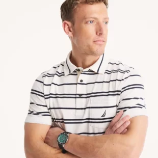 Nautica | Mens Classic Fit Striped Polo 2 kf Sef73b565287241c88f7a7bb41cc274e0V