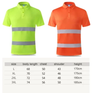 Black Work Shirt Men Safety Polo Shirt Summer Construction Workwear With Reflective Stripes Quick Dry 3 kf Sf90f20ba212c425e80d11a4d04ecc4ffz
