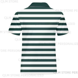 Green&White Classic Striped Polo Shirt for Golf Game Sport Oversize Casual Summer Breathable Outdoor Attire 2025 High Design Tee 2 kf Sffd79d9eee9842f2b27df803a71e1c2fT