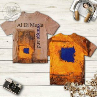 Al Di Meola Orange And Blue All Over Print T-Shirt