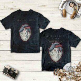 Alice In Chains Black Gives Way To Blue All Over Print T-Shirt