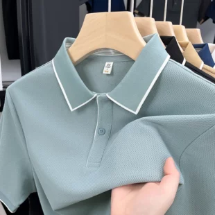 High quality men's short sleeved summer new fashion brand striped Korean style golf custom comfortable casual business T-shirt 1 kf S0064b896eb3a44b59c6c835a78439e53H