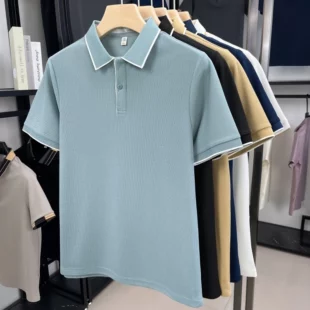 High quality men's short sleeved summer new fashion brand striped Korean style golf custom comfortable casual business T-shirt 4 kf S0aa679f2889f495198d09a5180da5702X