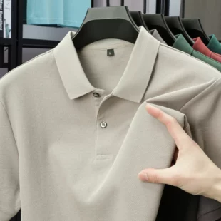 100% pure cotton luxury brand men's short sleeved polo shirt summer fashion stripe classic golf top casual silk business T-shirt 90 kf S0fdaf8868c5d45faae72af421a8fa77bn